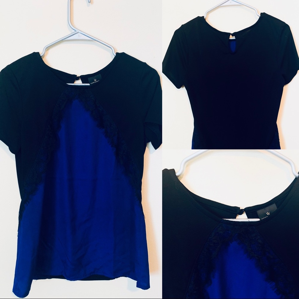 Lace blue blouse